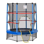 Φ5FT Kids Trampoline with Enclosure Net for Age 3 to 6 Years Blue