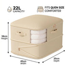 4x Clothes Storage Bags With Zips Bedroom Large Collapsible Storage Box Bedding