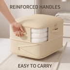 4x Clothes Storage Bags With Zips Bedroom Large Collapsible Storage Box Bedding