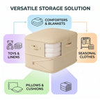 4x Clothes Storage Bags With Zips Bedroom Large Collapsible Storage Box Bedding