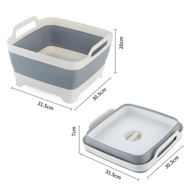 Foldable Multipurpose Basin Collapsible Washing Up Bowl Camping Sink Travel UK
