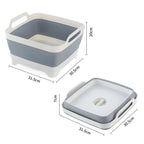 Foldable Multipurpose Basin Collapsible Washing Up Bowl Camping Sink Travel UK