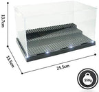 Minifigures Figure Display Case - 3-Tier Clear Acrylic Dustproof Black, Grey