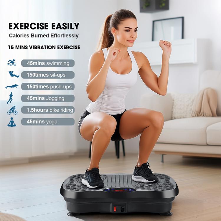 Vibration Plate Exercise Machine Bluetooth-Compatible Rhythm Full Body Shaker Adjustable Speed Weight Loss Fat Shaking Machines