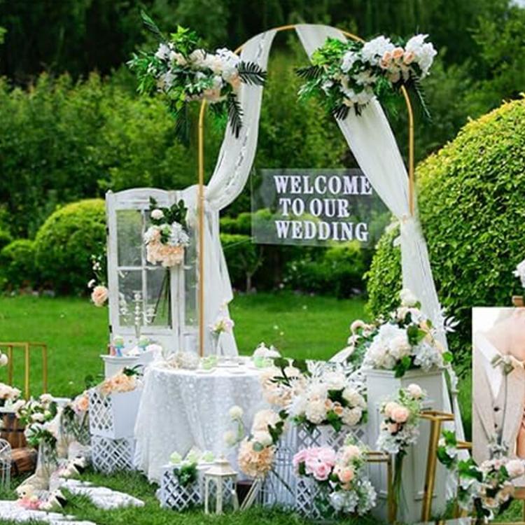 2M Wedding Arch Door Backdrop Stand Flower Display Frame Backdrop Metal Rack