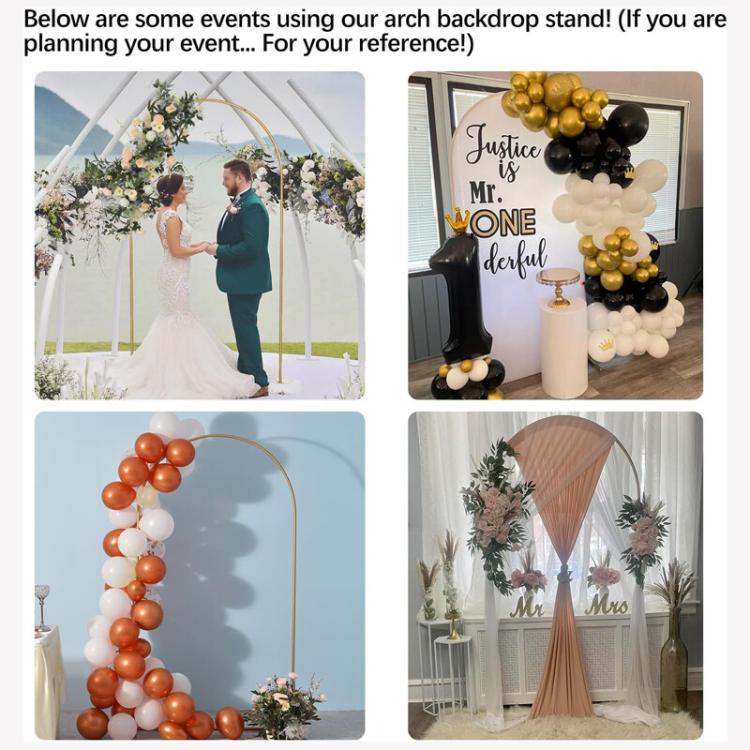 2M Wedding Arch Door Backdrop Stand Flower Display Frame Backdrop Metal Rack