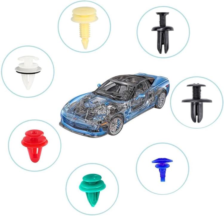 925pcs Universal Car Fasteners Trim Clips Bumper Body Panel Retainers Push Pins