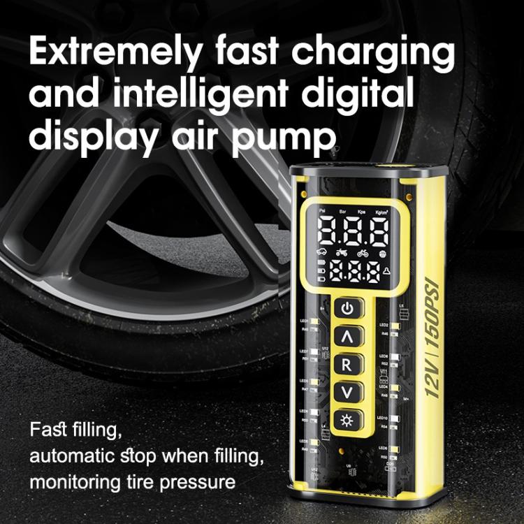Car Tyre Inflator Cordless Digital Rechargeable Tire Air Compressor Pump Tool