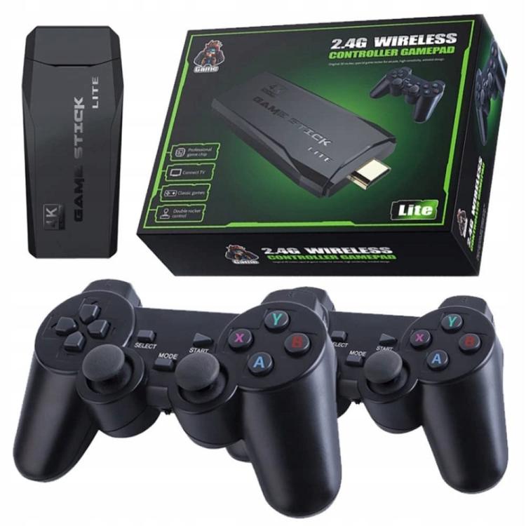 64G 20000+ Retro Games Video Game Console TV Stick 4K HDMI Wireless Controller~