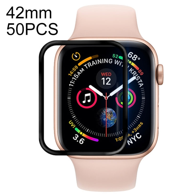 50 PCS For Apple Watch Series 3 / 2 / 1 42mm Soft PET Film Full Cover Screen Protector