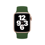 For Apple Watch Series 10 42mm / 9&8&7 41mm / SE 3&SE 2&6&SE&5&4 40mm / 3&2&1 38mm Solid Color Elastic Silicone Watch Band, Size:S 130mm