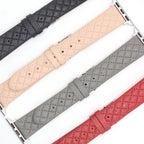 Rhombus Top Layer Cowhide Leather Watch Band For Apple Watch Ultra 49mm&Watch Ultra 2 49mm / Series 10 46mm / 9&8&7 45mm / SE 3&SE 2&6&SE&5&4 44mm / 3&2&1 42mm, For Apple Watch Ultra 49mm / Series 8&7 45mm / SE 2&6&SE&5&4 44mm / 3&2&1 42mm