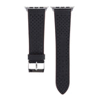For Apple Watch Ultra 49mm&Watch Ultra 2 49mm / Series 10 46mm / 9&8&7 45mm / SE 3&SE 2&6&SE&5&4 44mm / 3&2&1 42mm Simple Fashion Genuine Leather Hole Pattern Watch Band