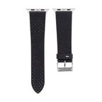 For Apple Watch Ultra 49mm&Watch Ultra 2 49mm / Series 10 46mm / 9&8&7 45mm / SE 3&SE 2&6&SE&5&4 44mm / 3&2&1 42mm Simple Fashion Genuine Leather Hole Pattern Watch Band