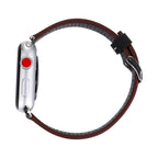 For Apple Watch Ultra 49mm&Watch Ultra 2 49mm / Series 10 46mm / 9&8&7 45mm / SE 3&SE 2&6&SE&5&4 44mm / 3&2&1 42mm Simple Fashion Genuine Leather Hole Pattern Watch Band
