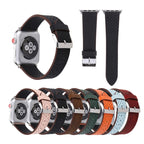 For Apple Watch Ultra 49mm&Watch Ultra 2 49mm / Series 10 46mm / 9&8&7 45mm / SE 3&SE 2&6&SE&5&4 44mm / 3&2&1 42mm Simple Fashion Genuine Leather Hole Pattern Watch Band