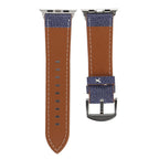 For Apple Watch Ultra 49mm&Watch Ultra 2 49mm / Series 10 46mm / 9&8&7 45mm / SE 3&SE 2&6&SE&5&4 44mm / 3&2&1 42mm Simple Fashion Genuine Leather Cowboy Pattern Watch Band