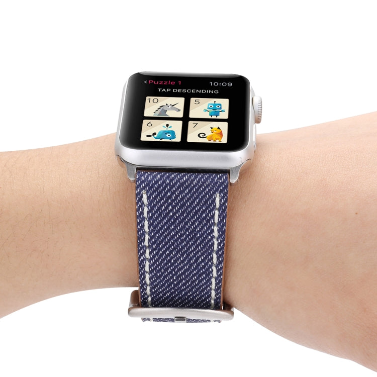 For Apple Watch Ultra 49mm&Watch Ultra 2 49mm / Series 10 46mm / 9&8&7 45mm / SE 3&SE 2&6&SE&5&4 44mm / 3&2&1 42mm Simple Fashion Genuine Leather Cowboy Pattern Watch Band