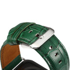 Denior Crocodile Grain Watch Cowhide Leather Watch Band for Apple Watch Ultra 49mm&Watch Ultra 2 49mm / Series 10 46mm / 9&8&7 45mm / SE 3&SE 2&6&SE&5&4 44mm / 3&2&1 42mm