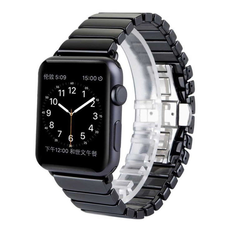 For Apple Watch Ultra 49mm&Watch Ultra 2 49mm / Series 10 46mm / 9&8&7 45mm / SE 3&SE 2&6&SE&5&4 44mm / 3&2&1 42mm Delicate Ceramics Wrist Watch Band