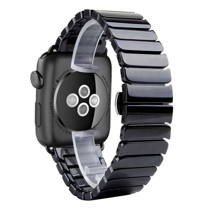 For Apple Watch Ultra 49mm&Watch Ultra 2 49mm / Series 10 46mm / 9&8&7 45mm / SE 3&SE 2&6&SE&5&4 44mm / 3&2&1 42mm Delicate Ceramics Wrist Watch Band