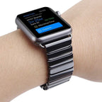 For Apple Watch Ultra 49mm&Watch Ultra 2 49mm / Series 10 46mm / 9&8&7 45mm / SE 3&SE 2&6&SE&5&4 44mm / 3&2&1 42mm Delicate Ceramics Wrist Watch Band
