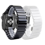 For Apple Watch Ultra 49mm&Watch Ultra 2 49mm / Series 10 46mm / 9&8&7 45mm / SE 3&SE 2&6&SE&5&4 44mm / 3&2&1 42mm Delicate Ceramics Wrist Watch Band