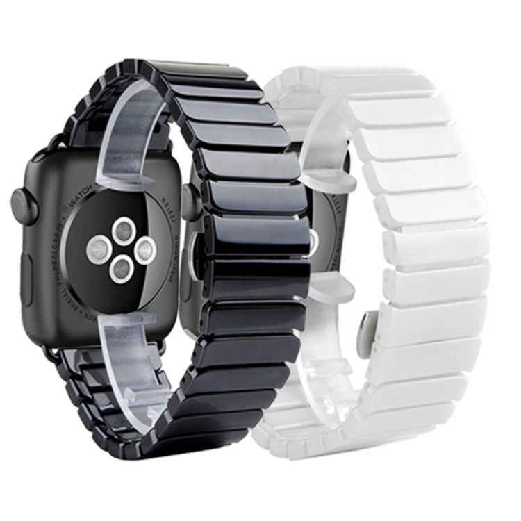 For Apple Watch Ultra 49mm&Watch Ultra 2 49mm / Series 10 46mm / 9&8&7 45mm / SE 3&SE 2&6&SE&5&4 44mm / 3&2&1 42mm Delicate Ceramics Wrist Watch Band