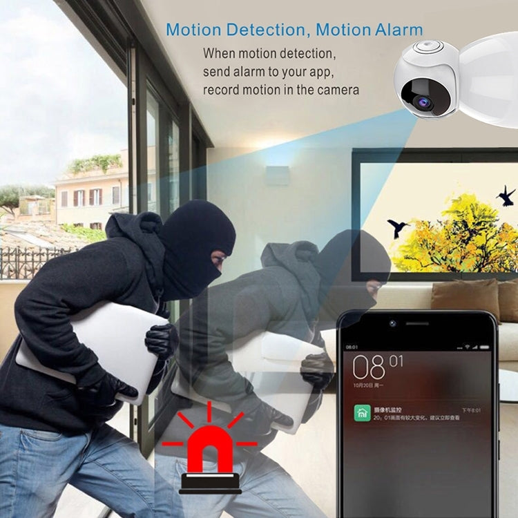 720P HD 1.0 MP Wireless IP Camera, Support Infrared Night Vision / Motion Detection / APP Control, EU Plug