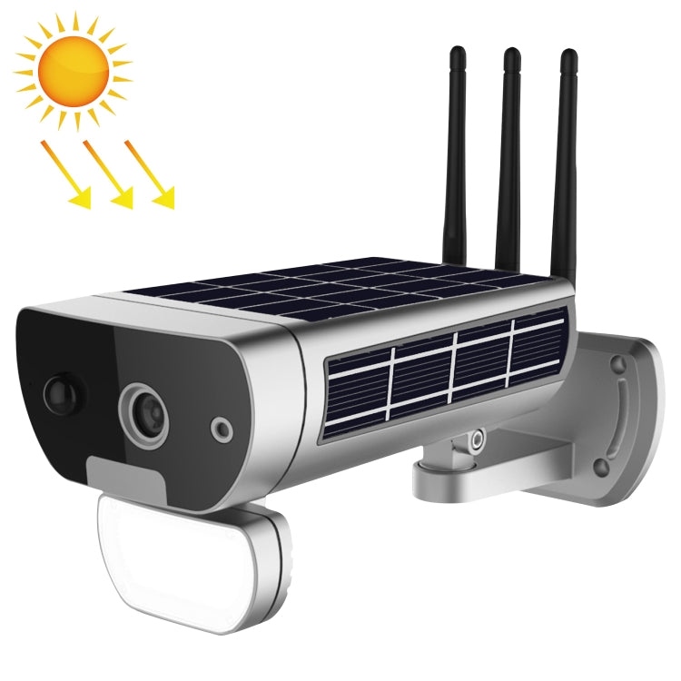 T8 1080P Full HD Solar Battery Ultra Low Power Sound Light Alarm Network Camera, Support Motion Detection, Night Vision, Two Way Audio, TF Card
