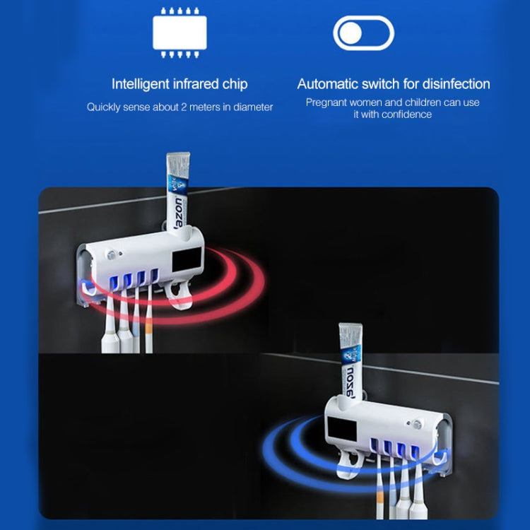 Ultraviolet Toothbrush Sterilizer Bathroom Wall-mounted Toothbrush Holder — view 7