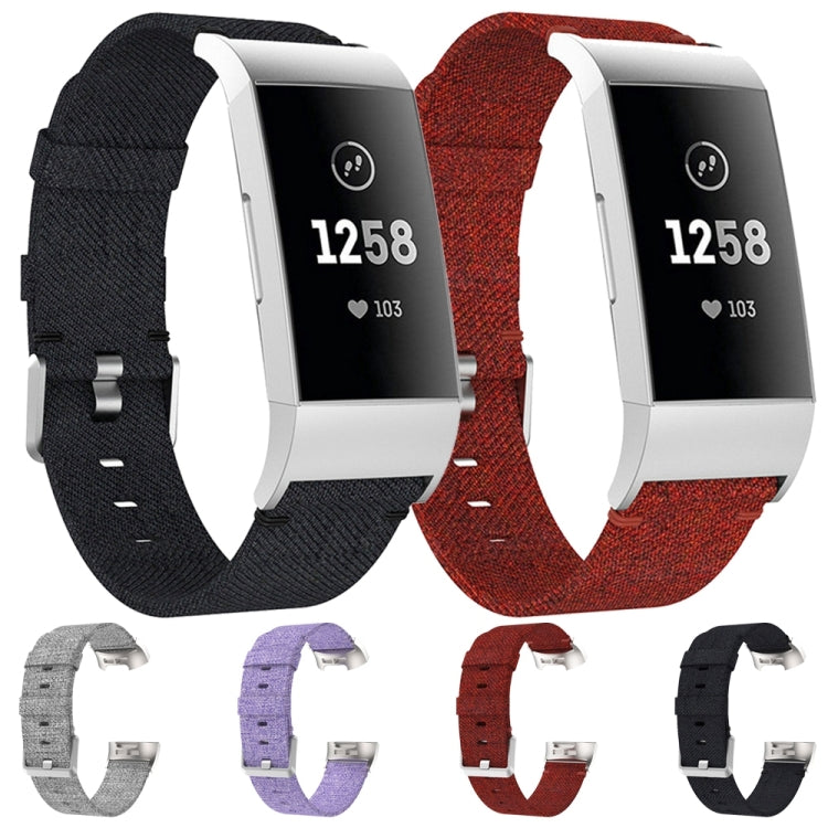 Woven Vanvas Nylon Watch Band for Fitbit Charge 3