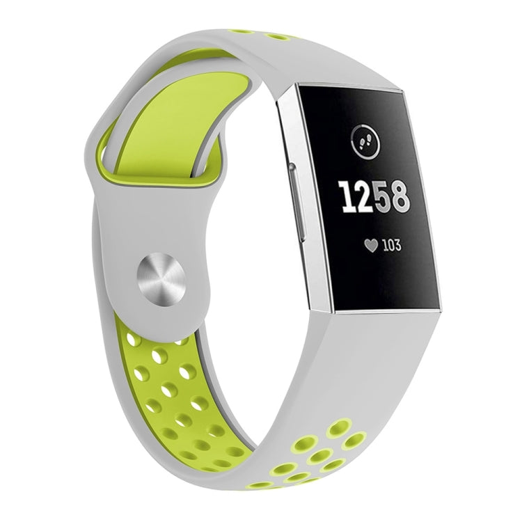 Two-color Round Hole Silicone Watch Band for Fitbit Charge 3, Watch Band Size:145-210mm — view 8