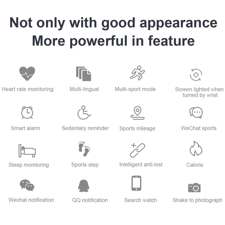 DK02 1.3 inches IPS Color Screen Smart Bracelet IP67 Waterproof, Support Call Reminder /Heart Rate Monitoring /Sleep Monitoring / Sedentary Reminder