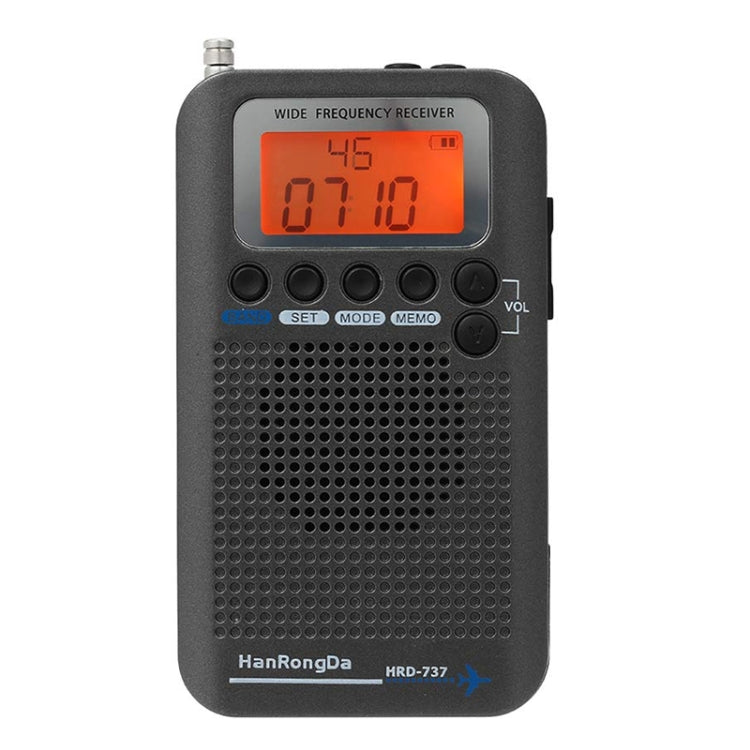 HRD-737 Portable Aircraft Band Radio Wide Frequency Receiver