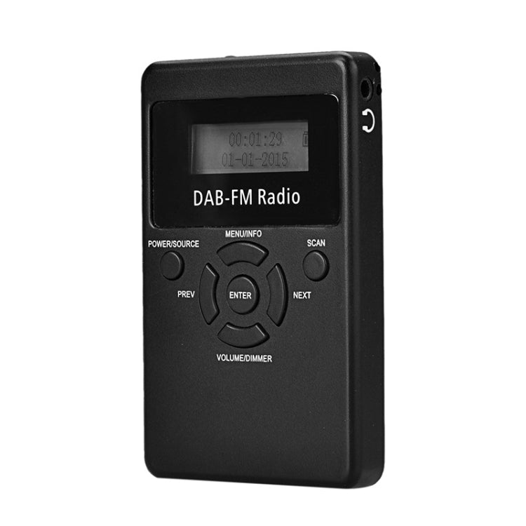 HRD-101 Portable Mini Digital DAB+FM Radio with Lanyard & Headset