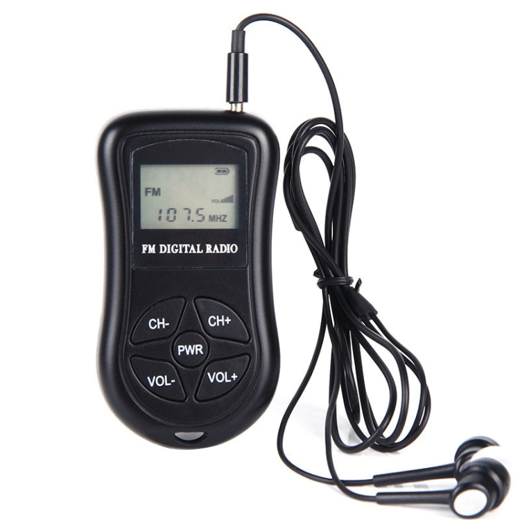 HRD-107 DSP Digital Display Portable Stereo FM Radio with Headset