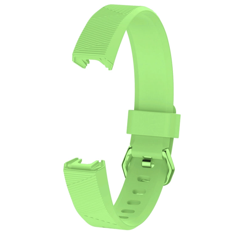 Solid Color Silicone Watch Band for FITBIT Alta / HR, Size: L(Brown)