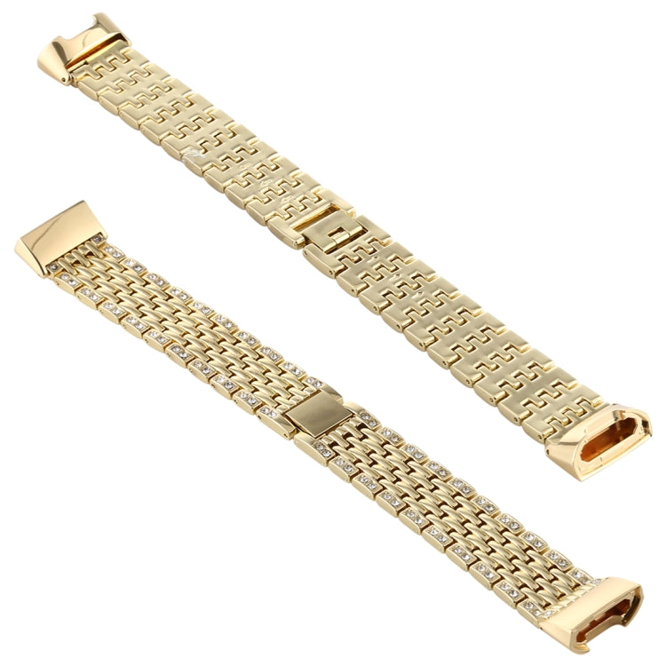 For Fitbit Charge 3 Diamond-studded Stainless Steel Watch Band — view 6