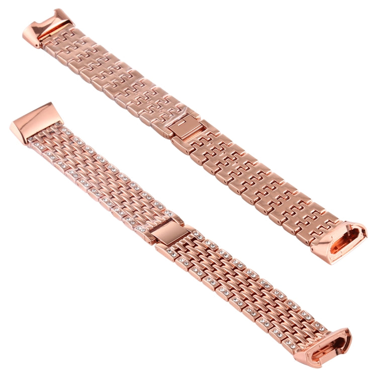 For Fitbit Charge 3 Diamond-studded Stainless Steel Watch Band — view 7