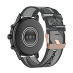 22mm Stripe Weave Nylon Wrist Strap Watch Band for Fossil Gen 5 Carlyle, Gen 5 Julianna, Gen 5 Garrett, Gen 5 Carlyle HR