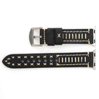 For Apple Watch Ultra 49mm&Watch Ultra 2 49mm / Series 10 46mm / 9&8&7 45mm / SE 3&SE 2&6&SE&5&4 44mm / 3&2&1 42mm Manual Line Pattern Genuine Leather Wrist Watch Band