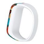 Colourful Feathers Pattern Silicone Sport Watch Band for Garmin Vivofit JR, Size: Small