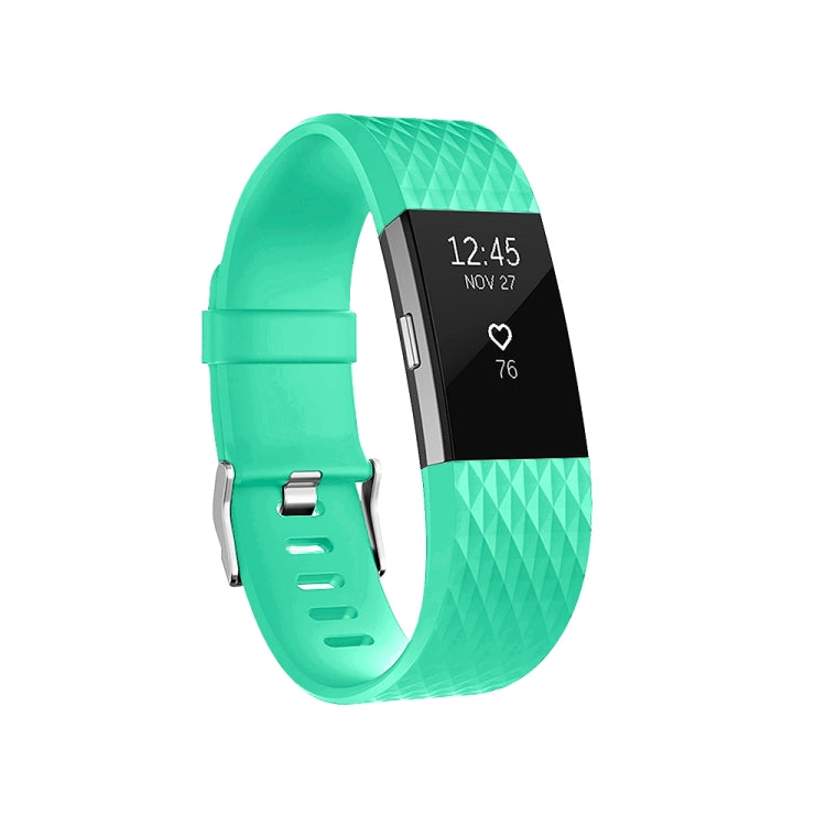Diamond Pattern Adjustable Sport Watch Band for FITBIT Charge 2, Size: S, 10.5x8.5cm — Pink