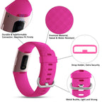 Diamond Pattern Adjustable Sport Watch Band for FITBIT Charge 2, Size: L, 12.5x8.5cm