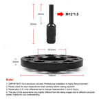 For Mercedes-Benz 20mm Car Modified Wheel Hub Flange Center Wheel Spacer with M12x1.5 Screws — Black