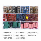 Car Inline Blade Fuse Holder Set, 96 in 1