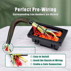 Car 6 Slots Waterproof Relay Fuse Box with Cable, 12V 4 Pin