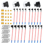 Car Blade Fuse Holder Kits with Cable, 20 in 1
