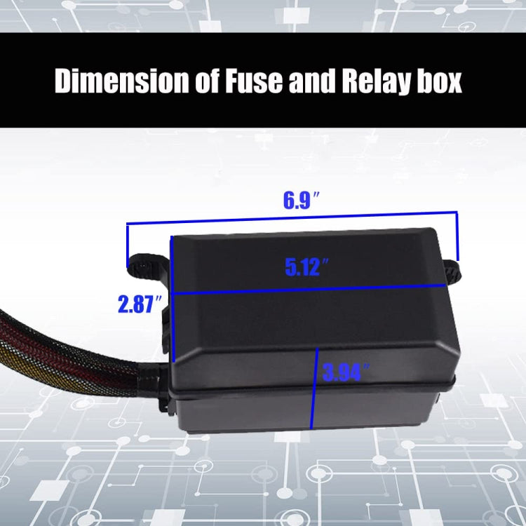 Car 6 Slots Waterproof Relay Fuse Box with Cable